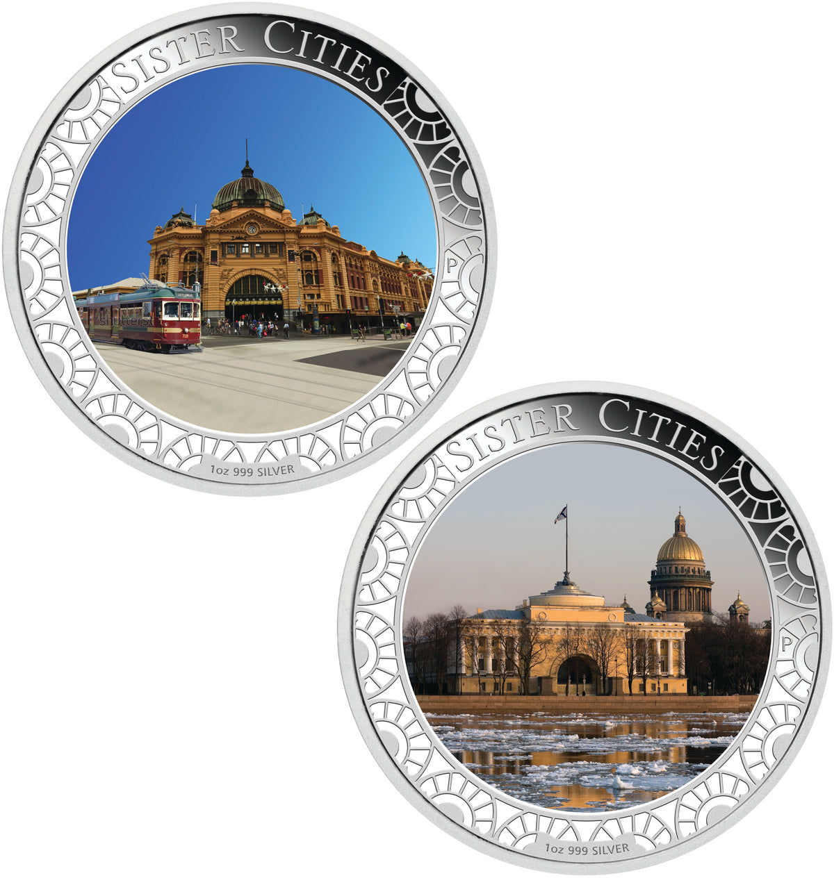 2013 $1 ANDA Melbourne Sister Cities 1oz Silver Hologram Proof Coin