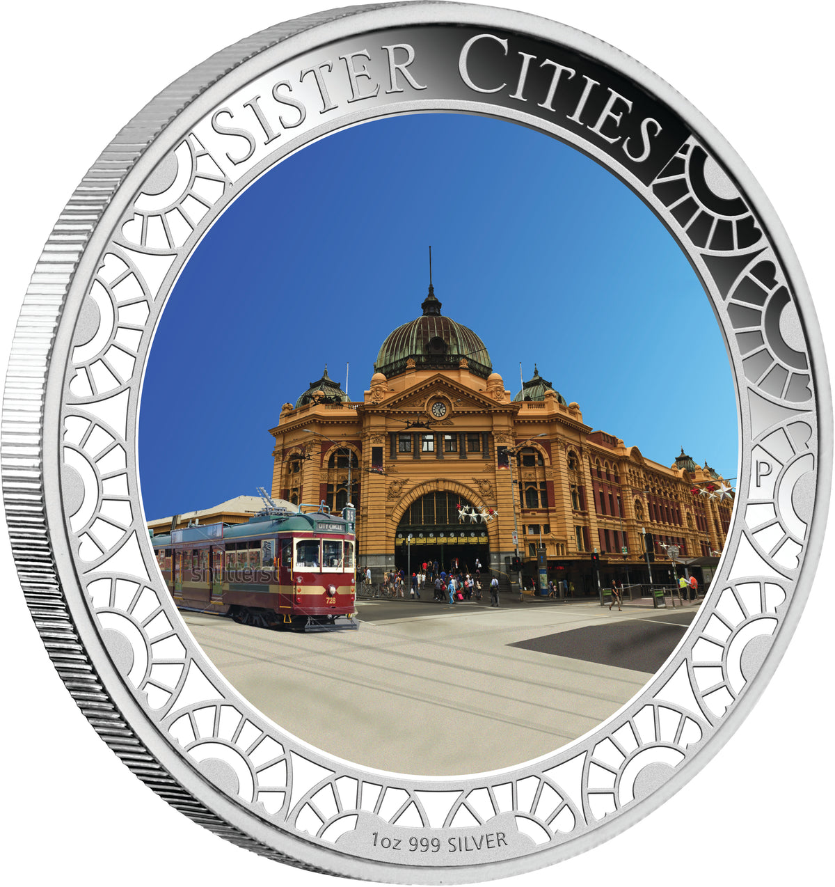 2013 $1 ANDA Melbourne Sister Cities 1oz Silver Hologram Proof Coin