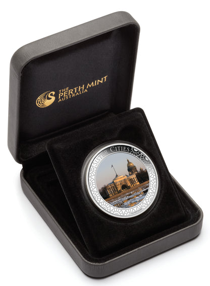 2013 $1 ANDA Melbourne Sister Cities 1oz Silver Hologram Proof Coin