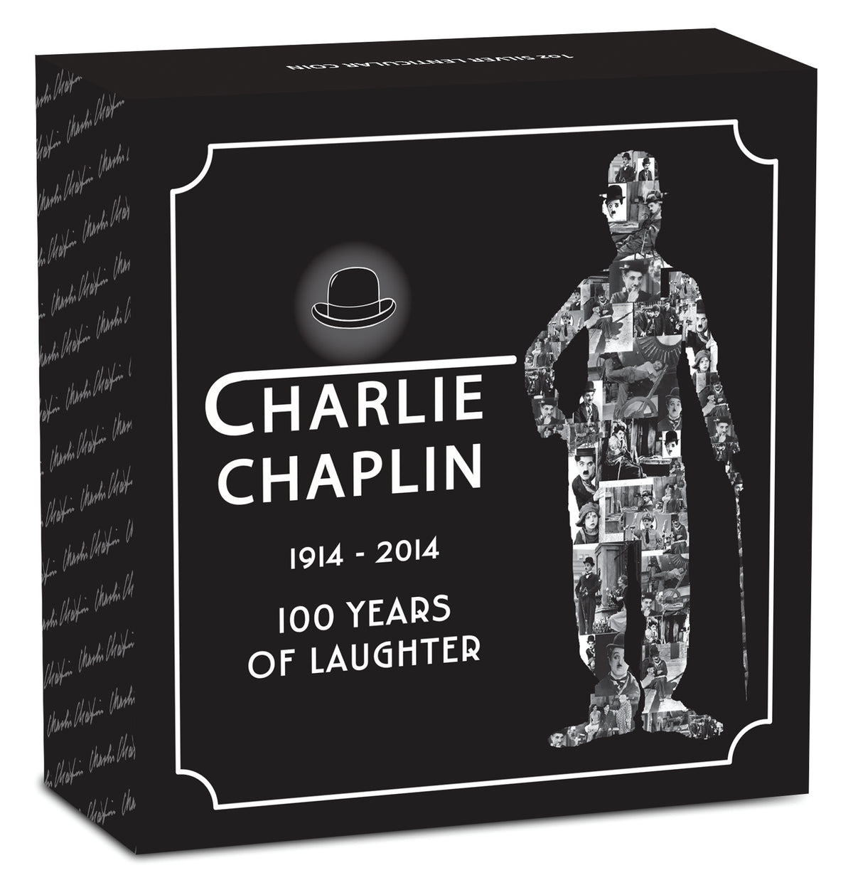 Tuvalu 2014 $1 Charlie Chaplin 100 Years of Laughter 1oz Silver Lenticular Proof Rectangle Shaped Coin