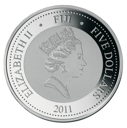 Fiji 2011 $5 Zoom The World In View Sydney Selectively Gold Plated 2oz Silver Proof Coin