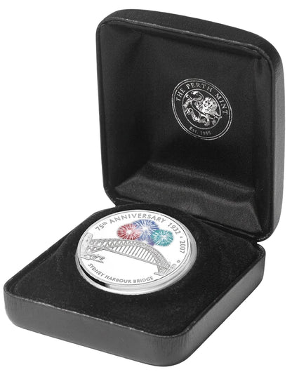 2007 $1 Sydney Harbour Bridge 1oz Silver Coloured Proof Coin