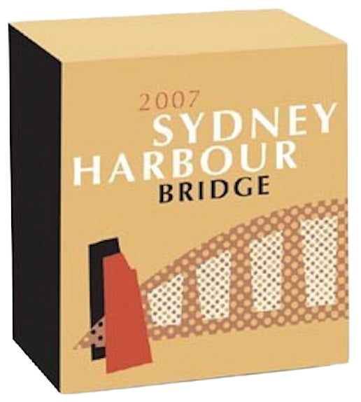 2007 $1 Sydney Harbour Bridge 1oz Silver Coloured Proof Coin