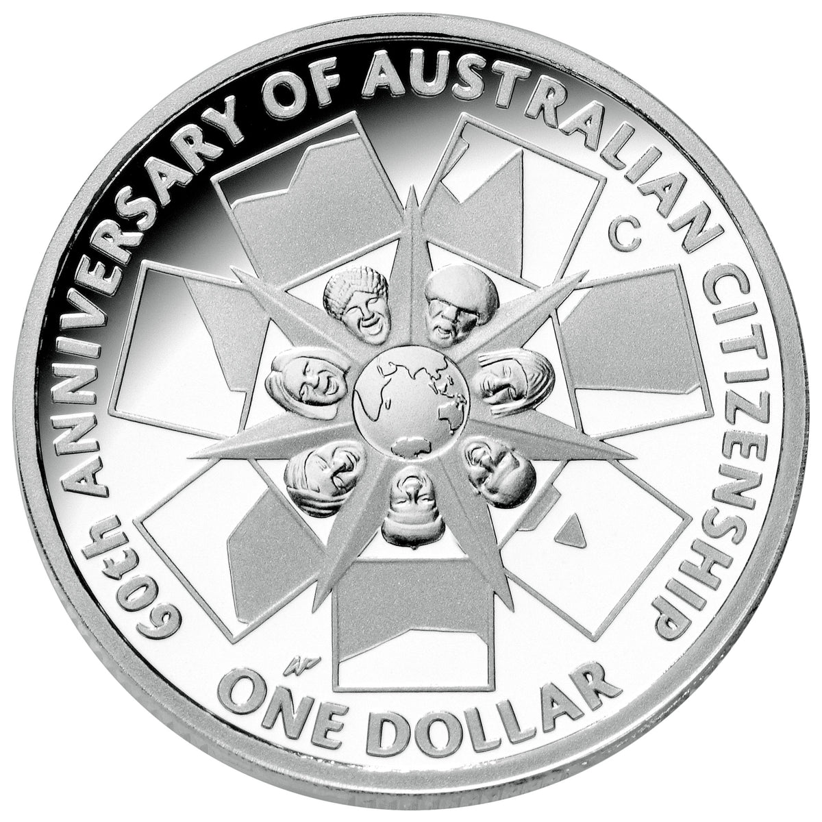 2009 $1 60 Years of Australian Citizenship Silver Proof Coin