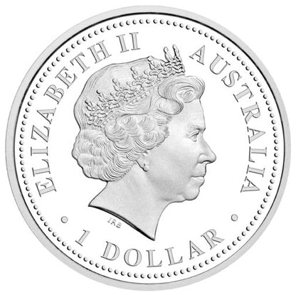 2006 $1 50th Anniversary Dame Edna Everage 1oz Silver Coloured Coin