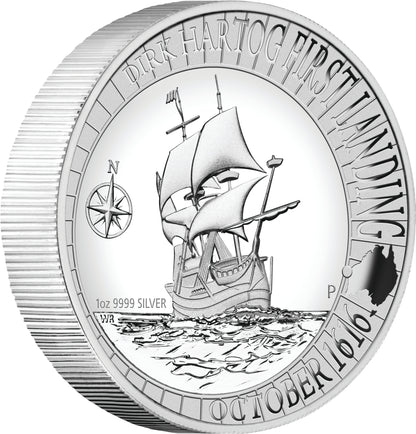 2016 $1 Dirk Hartog Australian Centenary of Australian Landing 1oz Silver High Relief Proof Coin