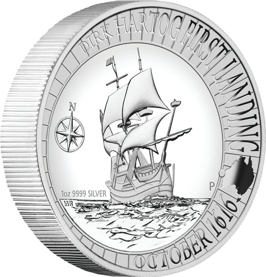 2016 $1 Dirk Hartog Australian Centenary of Australian Landing 1oz Silver High Relief Proof Coin