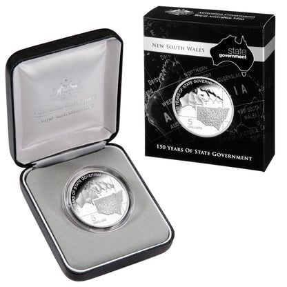 2006 $5 State Government 150 Years of New South Wales Silver Proof Coin