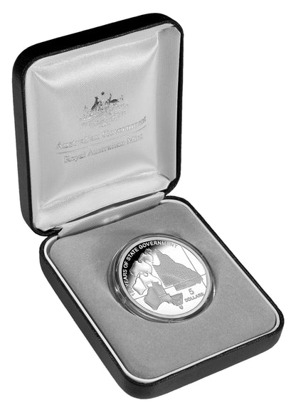 2009 $5 State Government 150 Years of Queensland Silver Proof Coin