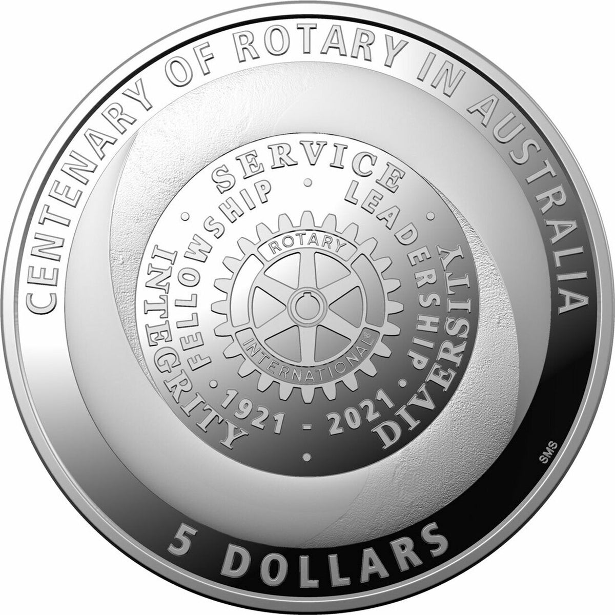 2021 $5 Centenary of Rotary In Australia 1oz Silver Proof Coin