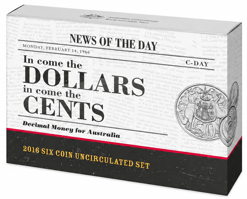 2016 C-Day In Come The Dollars In Come The Cents 6 Coin Uncirculated Set