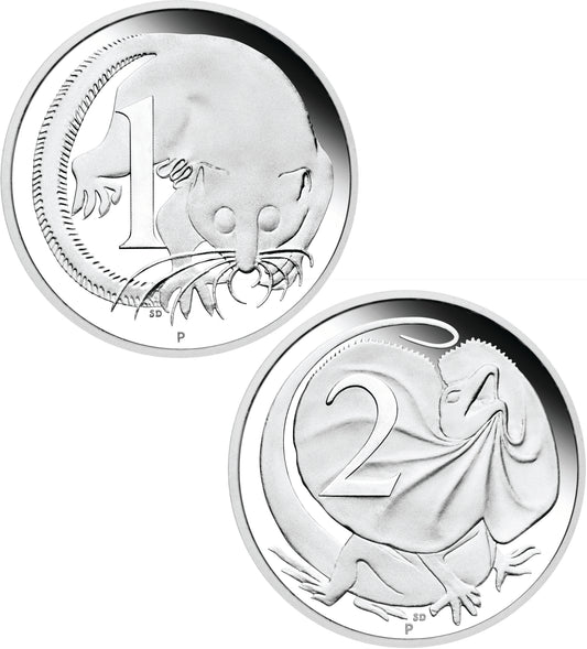 2016 $1 50th Anniversary of Australian Decimal Currency 1oz Silver Proof 2 Coin Set