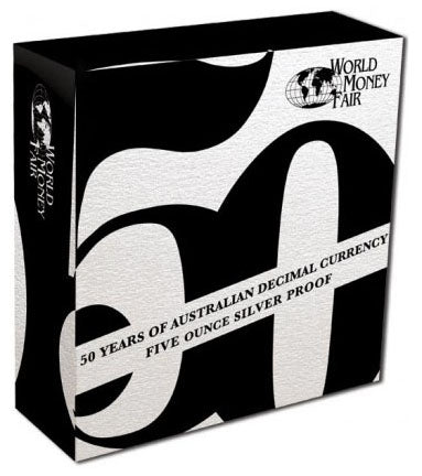 Niue 2016 $10 WMF Berlin 50 Years of Australian Decimal Currency Selectively Gold Plated 5oz Silver Proof Coin