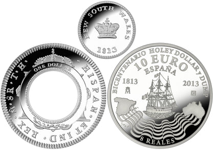 2013 Bicentenary of The Holey Dollar & Dump Silver Proof 3 Coin Set