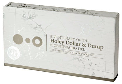 2013 Bicentenary of The Holey Dollar & Dump Silver Proof 3 Coin Set