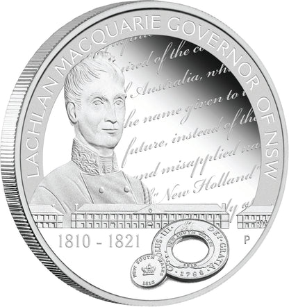 2010 $1 Lachlan Macquarie Governor of NSW 1oz Silver Proof Coin
