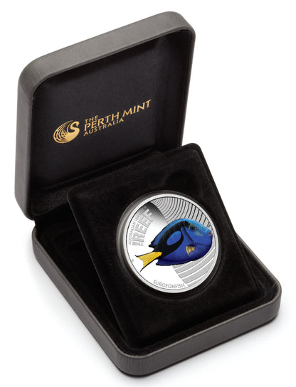 2012 50c Australian Sea Life II The Reef Surgeonfish 1/2oz Silver Coloured Proof Coin