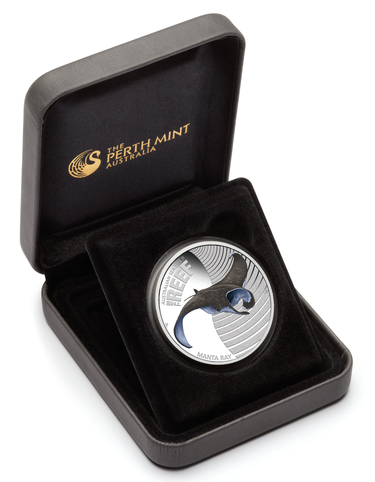 2012 50c Australian Sea Life II The Reef Manta Ray 1/2oz Silver Coloured Proof Coin