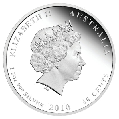 2010 50c Australian Sea Life The Reef Clownfish 1/2oz Silver Coloured Proof Coin