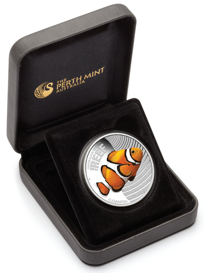 2010 50c Australian Sea Life The Reef Clownfish 1/2oz Silver Coloured Proof Coin