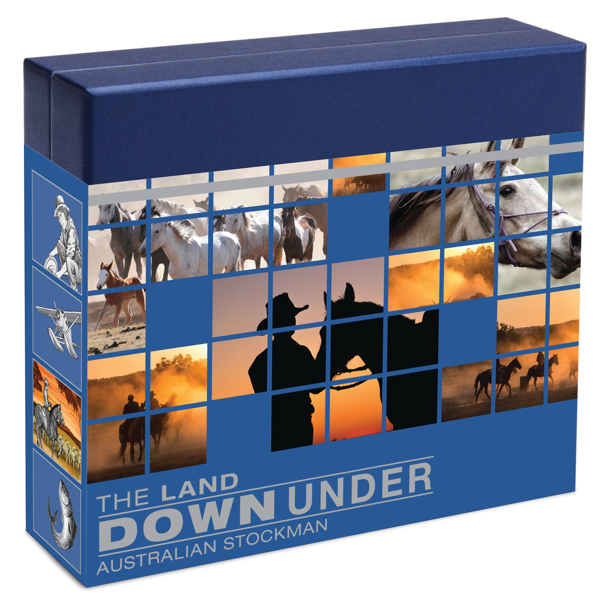 2014 $1 The Land Down Under Australian Stockman 1oz Silver Coloured Proof Coin