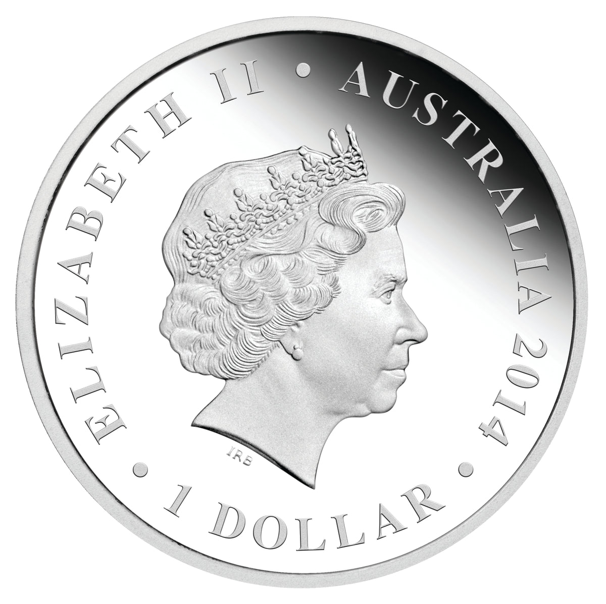 2014 $1 The Land Down Under Great Barrier Reef 1oz Silver Coloured Proof Coin