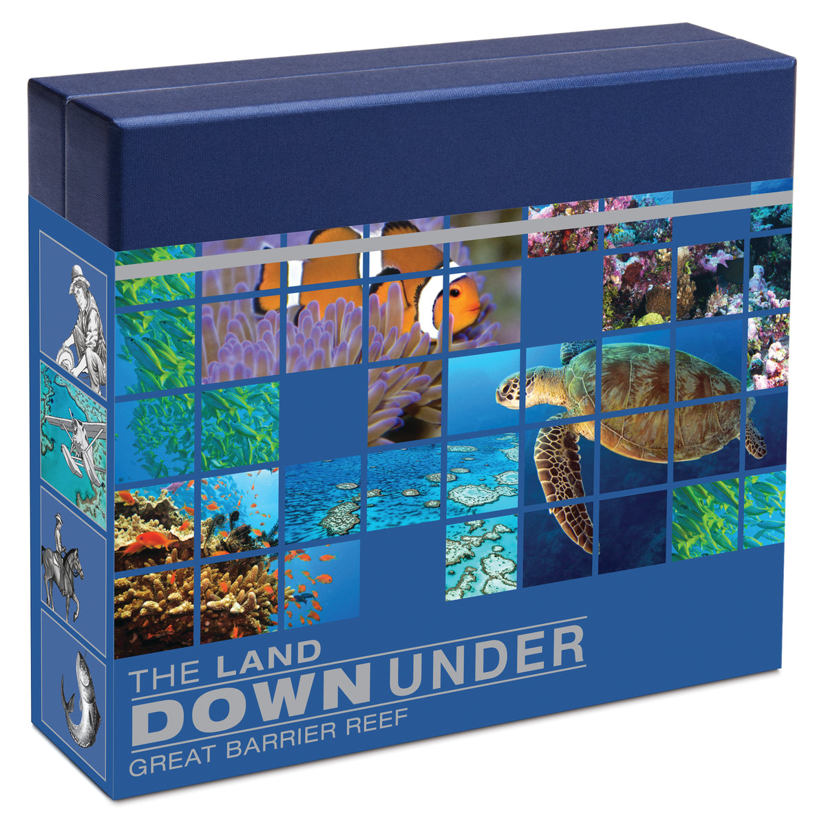 2014 $1 The Land Down Under Great Barrier Reef 1oz Silver Coloured Proof Coin