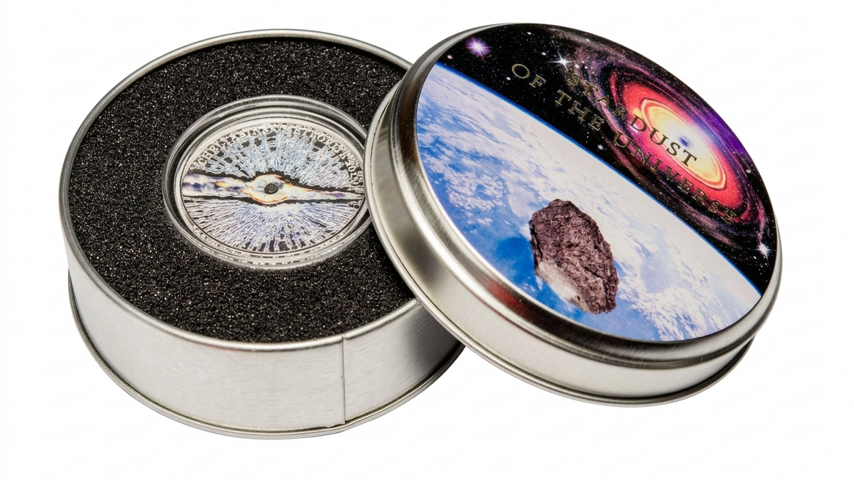 Cook Islands 2013 $5 Stardust of The Universe Chelyabinsk Meteorite Silver Coloured Proof Coin