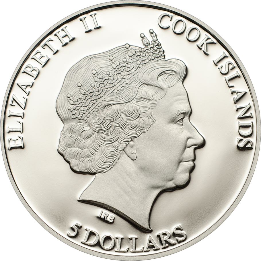 Cook Islands 2014 $5 Stardust of The Universe 10 Year Anniversary Moldavite Impact 1oz Silver Coloured Proof Coin