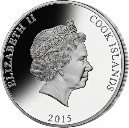 Cook Islands 2015 $20 Phoenix From The Ashes 3oz Silver Coloured High Relief Proof Coin with Case