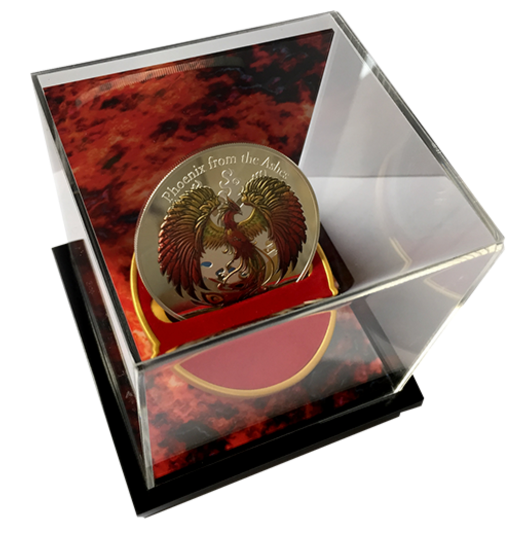 Cook Islands 2015 $20 Phoenix From The Ashes 3oz Silver Coloured High Relief Proof Coin with Case
