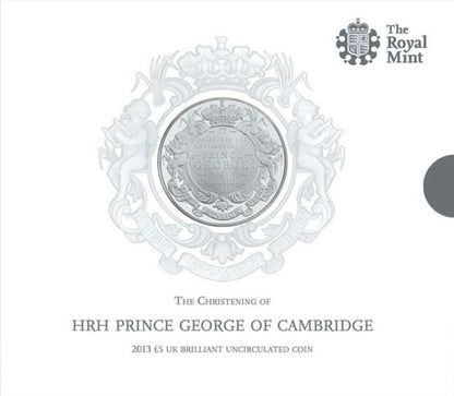 UK 2013 £5 The Christening of HRH Prince George of Cambridge Uncirculated Coin