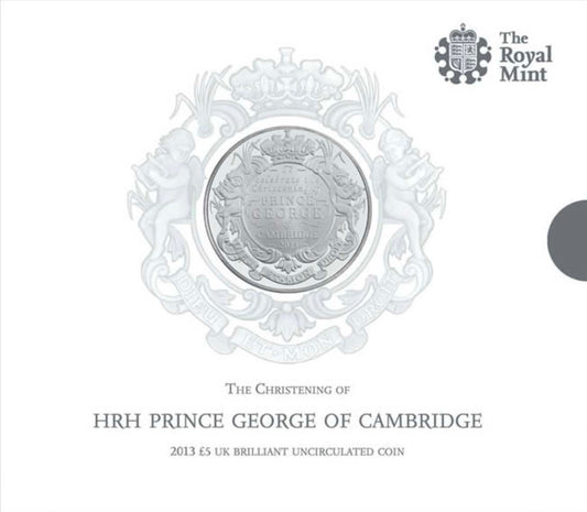 UK 2013 £5 The Christening of HRH Prince George of Cambridge Uncirculated Coin