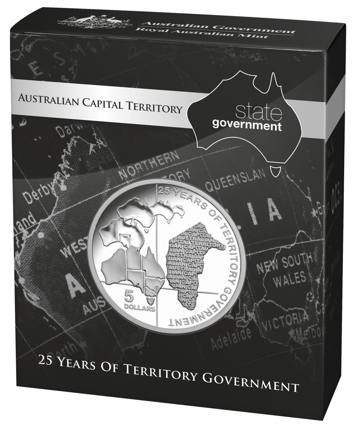 2014 $5 State Government 25 Years of Australian Capital Territory Silver Proof Coin