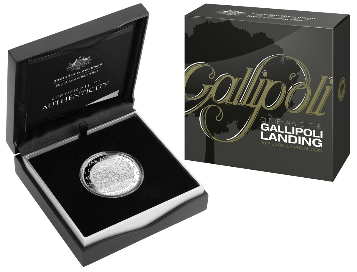 2015 $5 Centenary of Gallipoli Landing 1oz Silver Proof Coin