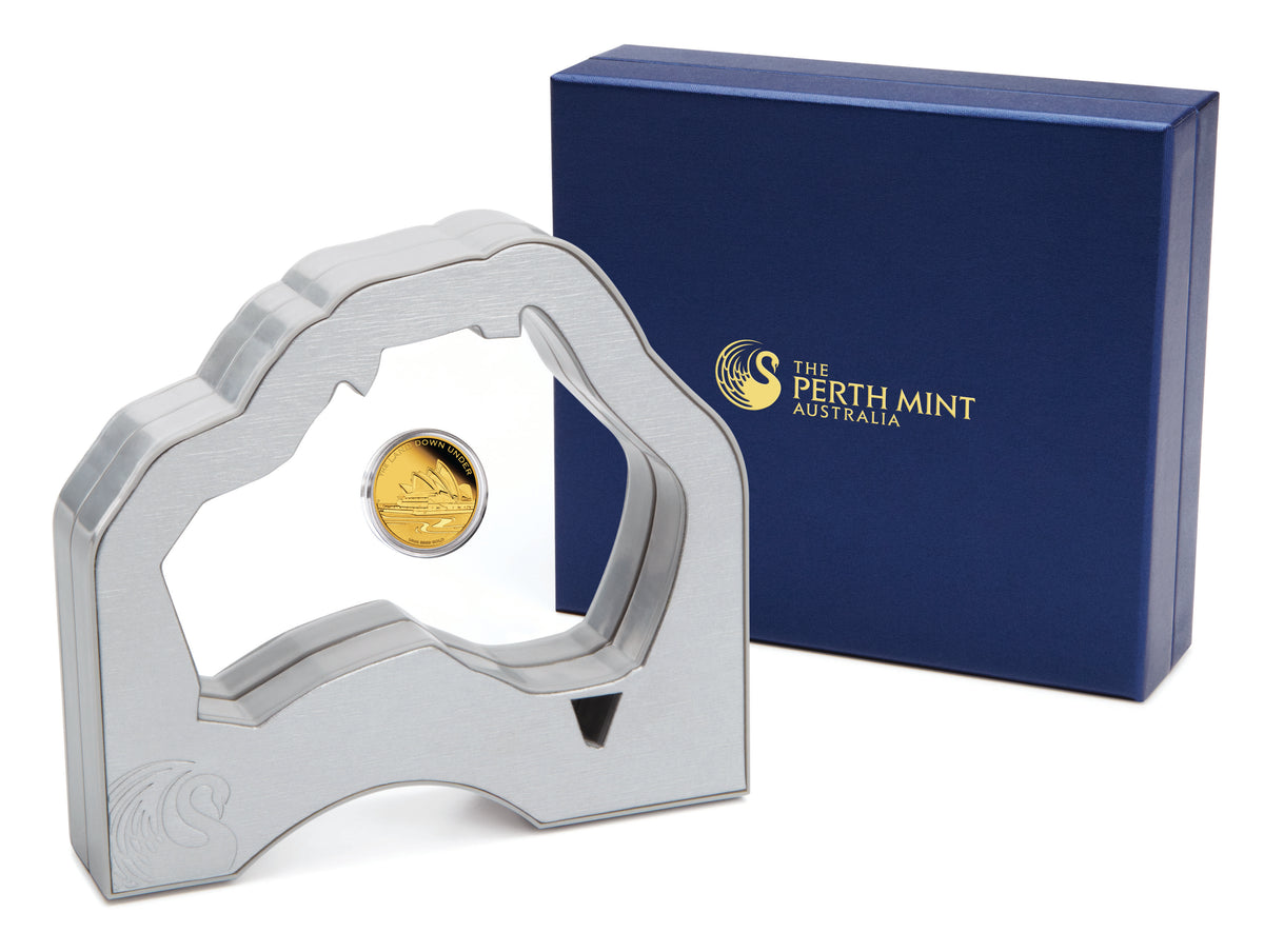 2013 $25 The Land Down Under Opera House 1/4oz Gold Proof Coin