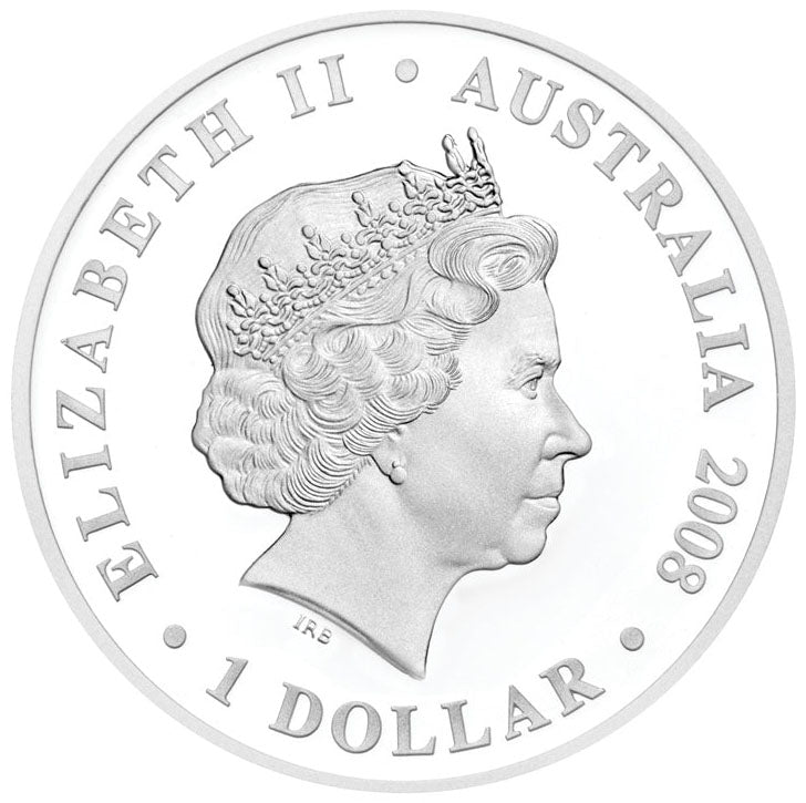 2008 $1 The First Fleet Captain Arthur Phillip 1oz Silver Coloured Proof Coin