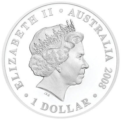 2008 $1 The First Fleet Captain Arthur Phillip 1oz Silver Coloured Proof Coin