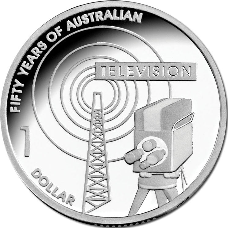 2006 $1 50 Years of Australian Television Silver Proof Coin