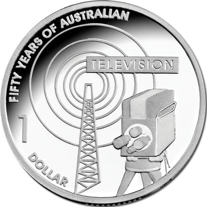 2006 $1 50 Years of Australian Television Silver Proof Coin