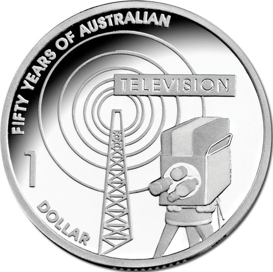 2006 $1 50 Years of Australian Television Silver Proof Coin