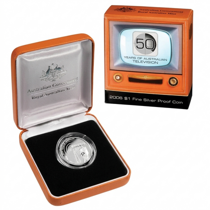 2006 $1 50 Years of Australian Television Silver Proof Coin