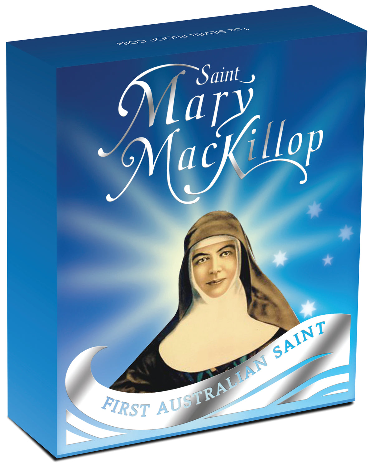 2010 $1 Mary Mackillop First Australian Saint 1oz Silver Coloured Proof Coin