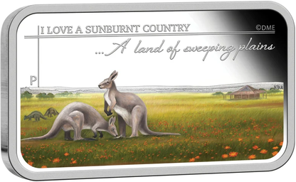 2015 $1 Sunburnt Country 1oz Silver Coloured Proof 4 Rectangle Coin Set