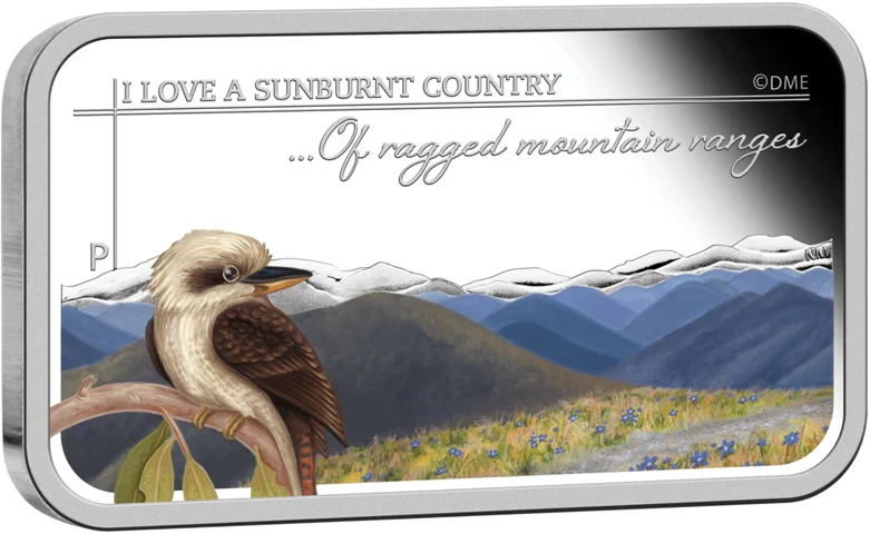 2015 $1 Sunburnt Country 1oz Silver Coloured Proof 4 Rectangle Coin Set