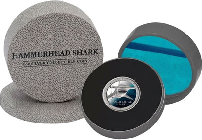 Niue 2013 $2 Ocean Predators Hammerhead Shark 1oz Silver Coloured Proof Coin