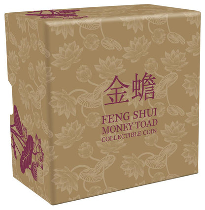 Niue 2016 $2 Feng Shui Money Toad 1oz Silver Coloured Proof Coin