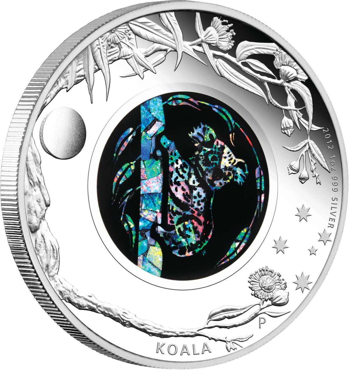 2012 $1 Australian Opal The Koala 1oz Silver Proof Coin
