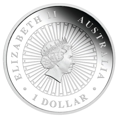 2012 $1 Australian Opal The Wombat 1oz Silver Proof Coin
