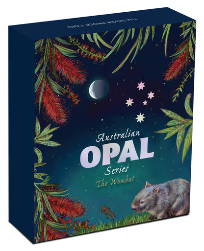 2012 $1 Australian Opal The Wombat 1oz Silver Proof Coin